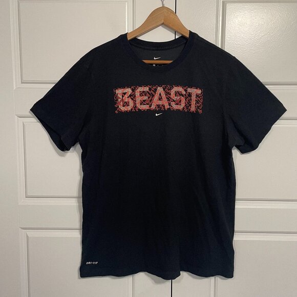 Nike Other - Share Nike Football Men’s Dri-Fit Black T-Shirt Beast Graphic Print Mens L